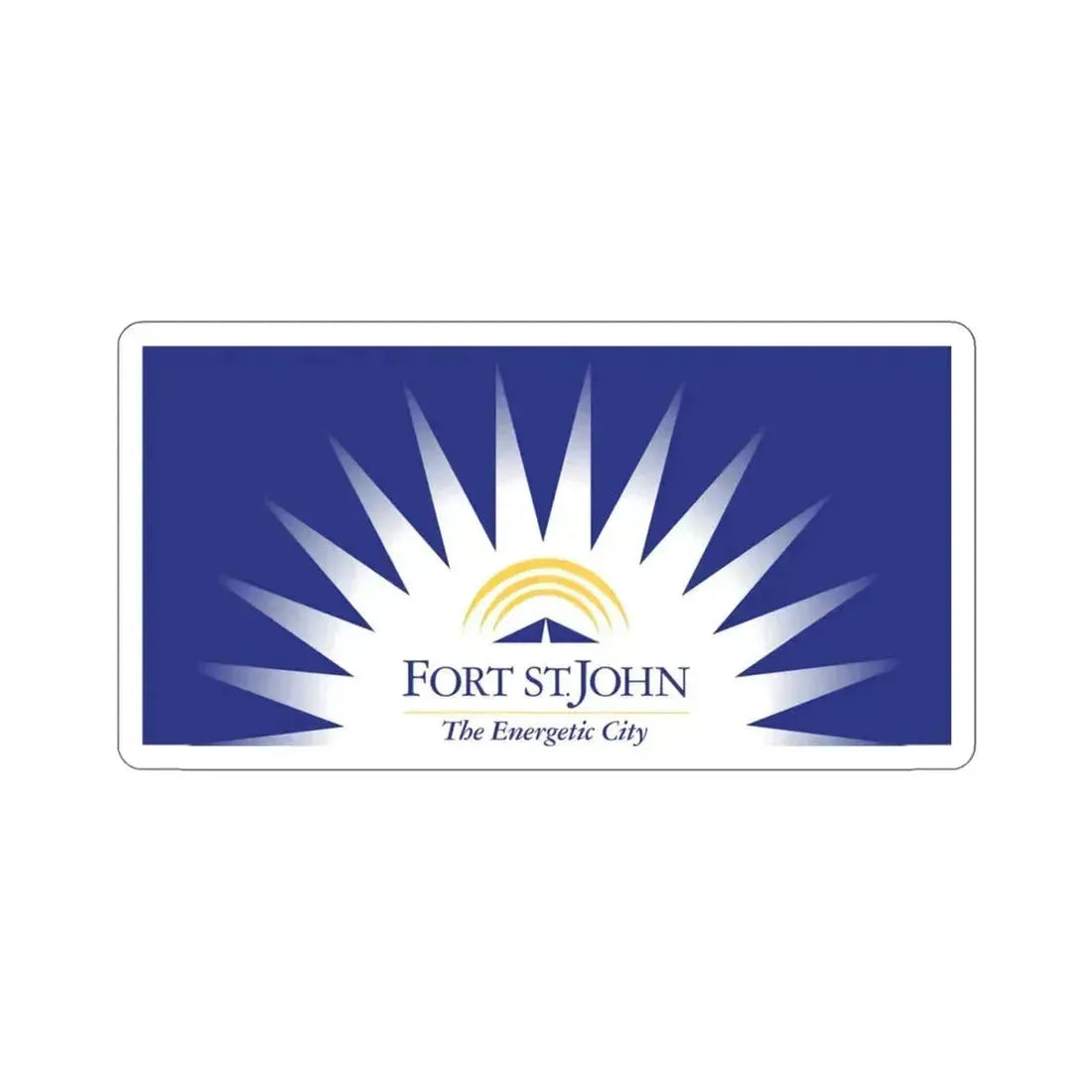 Flag of Fort St John British Columbia Canada STICKER Vinyl Die-Cut Decal 3 Inch - The Sticker Space