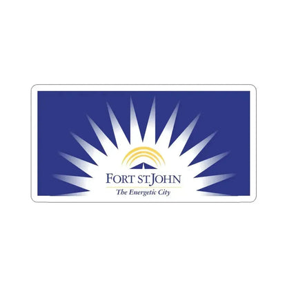 Flag of Fort St John British Columbia Canada STICKER Vinyl Die-Cut Decal 3 Inch - The Sticker Space