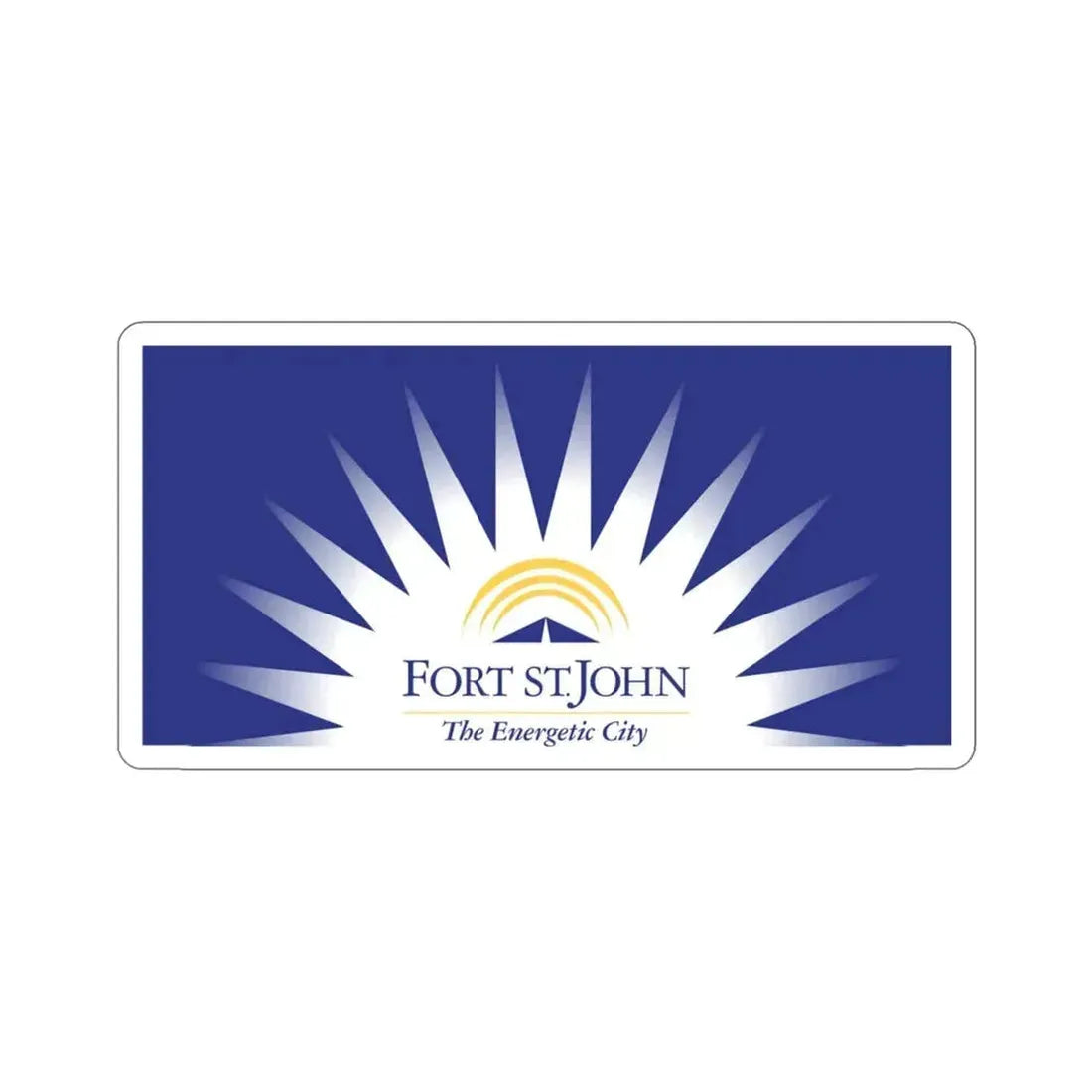 Flag of Fort St John British Columbia Canada STICKER Vinyl Die-Cut Decal 3 Inch - The Sticker Space