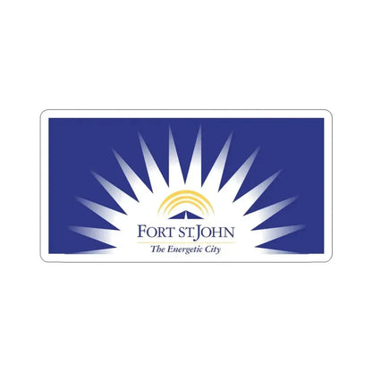 Flag of Fort St John British Columbia Canada STICKER Vinyl Die-Cut Decal 3 Inch - The Sticker Space