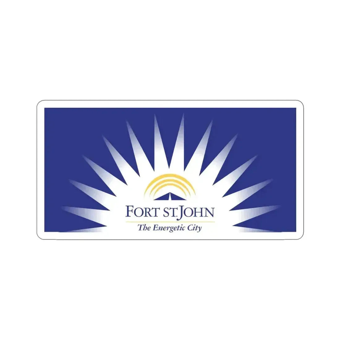 Flag of Fort St John British Columbia Canada STICKER Vinyl Die-Cut Decal 4 Inch - The Sticker Space