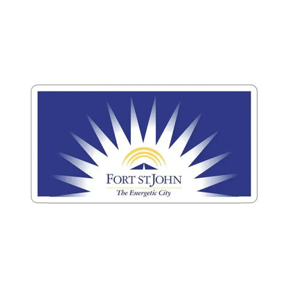 Flag of Fort St John British Columbia Canada STICKER Vinyl Die-Cut Decal 4 Inch - The Sticker Space
