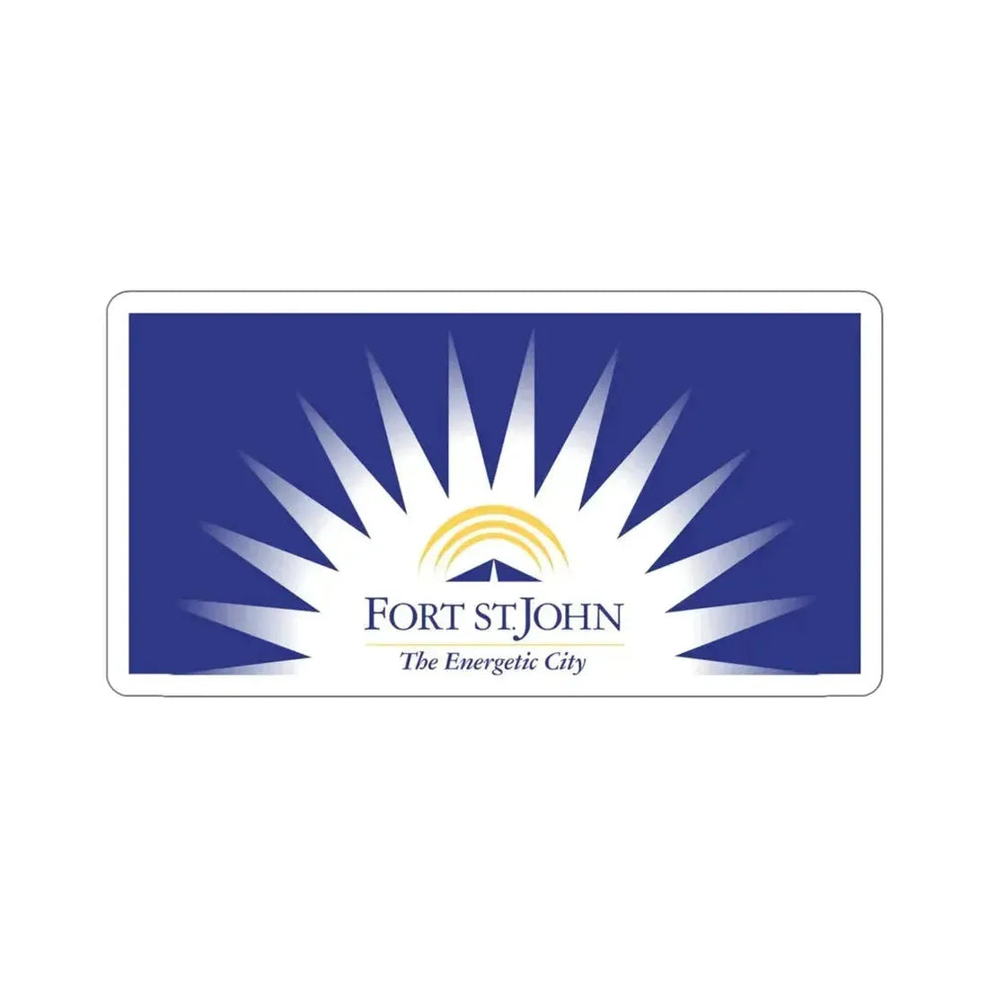 Flag of Fort St John British Columbia Canada STICKER Vinyl Die-Cut Decal 4 Inch - The Sticker Space