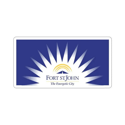 Flag of Fort St John British Columbia Canada STICKER Vinyl Die-Cut Decal 4 Inch - The Sticker Space