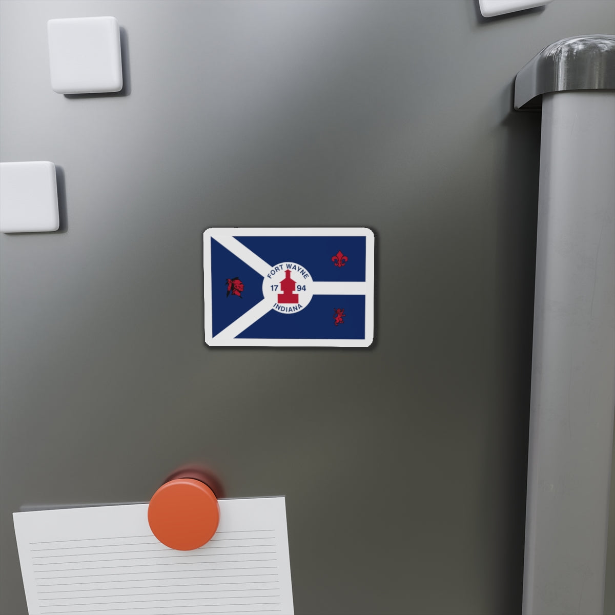 Flag of Fort Wayne Indiana - Die-Cut Magnet-The Sticker Space