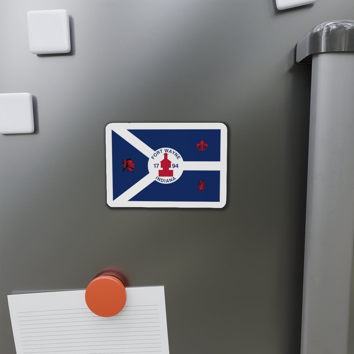 Flag of Fort Wayne Indiana - Die-Cut Magnet-The Sticker Space