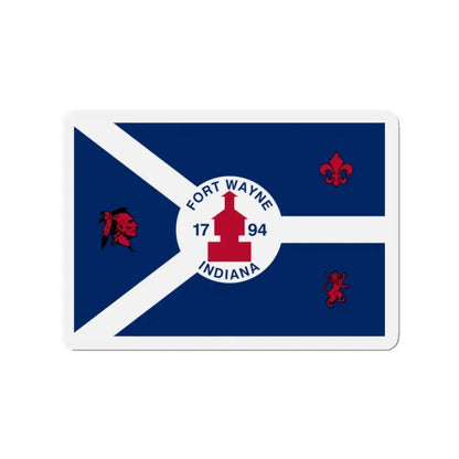 Flag of Fort Wayne Indiana - Refrigerator Magnet 2 Inch - The Sticker Space