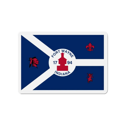 Flag of Fort Wayne Indiana - Refrigerator Magnet 3 Inch - The Sticker Space