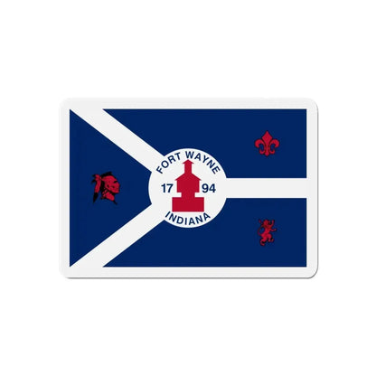 Flag of Fort Wayne Indiana - Refrigerator Magnet 6 Inch - The Sticker Space