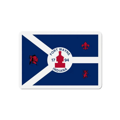 Flag of Fort Wayne Indiana - Refrigerator Magnet - The Sticker Space