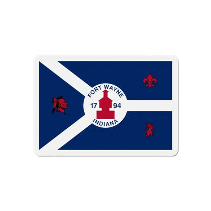 Flag of Fort Wayne Indiana - Refrigerator Magnet - The Sticker Space