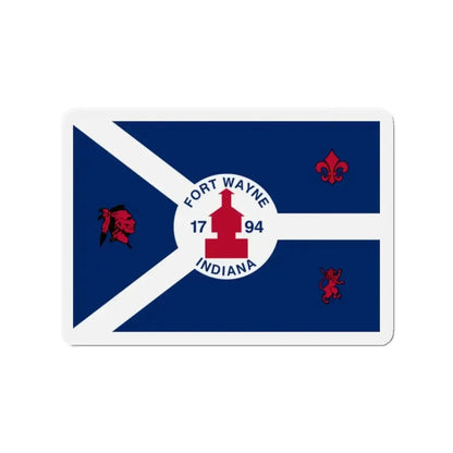 Flag of Fort Wayne Indiana - Refrigerator Magnet - The Sticker Space