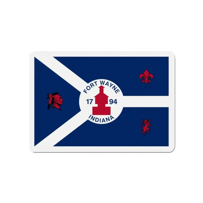 Flag of Fort Wayne Indiana - Refrigerator Magnet - The Sticker Space