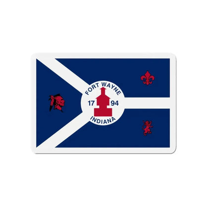 Flag of Fort Wayne Indiana - Refrigerator Magnet - The Sticker Space