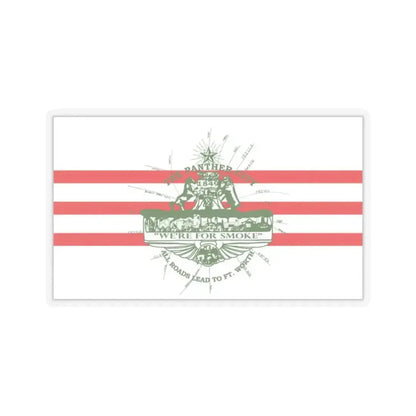 Flag of Fort Worth Texas 1912-1968 (United States) STICKER Vinyl Kiss-Cut Decal 2 Inch Transparent - The Sticker Space