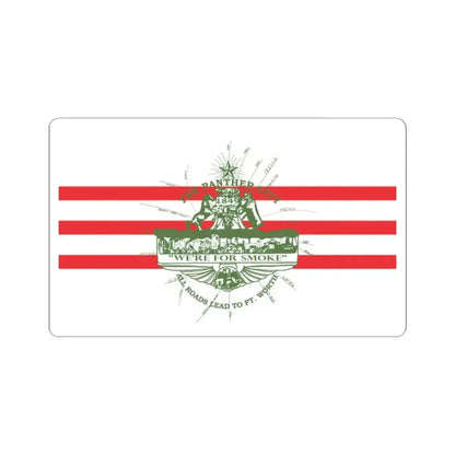 Flag of Fort Worth Texas 1912-1968 (United States) STICKER Vinyl Kiss-Cut Decal 2 Inch White - The Sticker Space