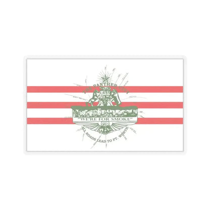 Flag of Fort Worth Texas 1912-1968 (United States) STICKER Vinyl Kiss-Cut Decal 3 Inch Transparent - The Sticker Space