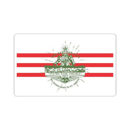 Flag of Fort Worth Texas 1912-1968 (United States) STICKER Vinyl Kiss-Cut Decal 3 Inch White - The Sticker Space