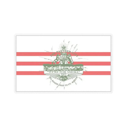 Flag of Fort Worth Texas 1912-1968 (United States) STICKER Vinyl Kiss-Cut Decal 4 Inch Transparent - The Sticker Space