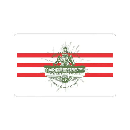 Flag of Fort Worth Texas 1912-1968 (United States) STICKER Vinyl Kiss-Cut Decal 4 Inch White - The Sticker Space