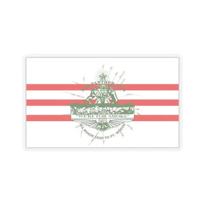 Flag of Fort Worth Texas 1912-1968 (United States) STICKER Vinyl Kiss-Cut Decal 6 Inch Transparent - The Sticker Space