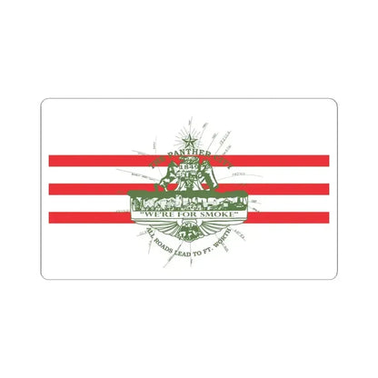 Flag of Fort Worth Texas 1912-1968 (United States) STICKER Vinyl Kiss-Cut Decal 6 Inch White - The Sticker Space