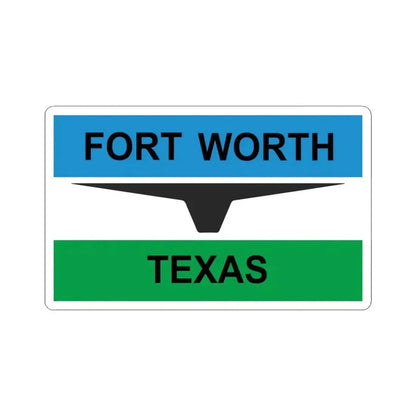Flag of Fort Worth Texas 1968-2004 (United States) STICKER Vinyl Kiss-Cut Decal 3 Inch White - The Sticker Space