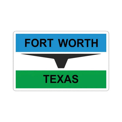 Flag of Fort Worth Texas 1968-2004 (United States) STICKER Vinyl Kiss-Cut Decal 4 Inch White - The Sticker Space