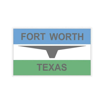 Flag of Fort Worth Texas 1968-2004 (United States) STICKER Vinyl Kiss-Cut Decal 6 Inch Transparent - The Sticker Space