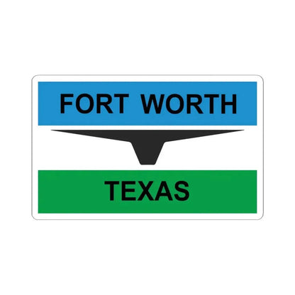 Flag of Fort Worth Texas 1968-2004 (United States) STICKER Vinyl Kiss-Cut Decal 6 Inch White - The Sticker Space