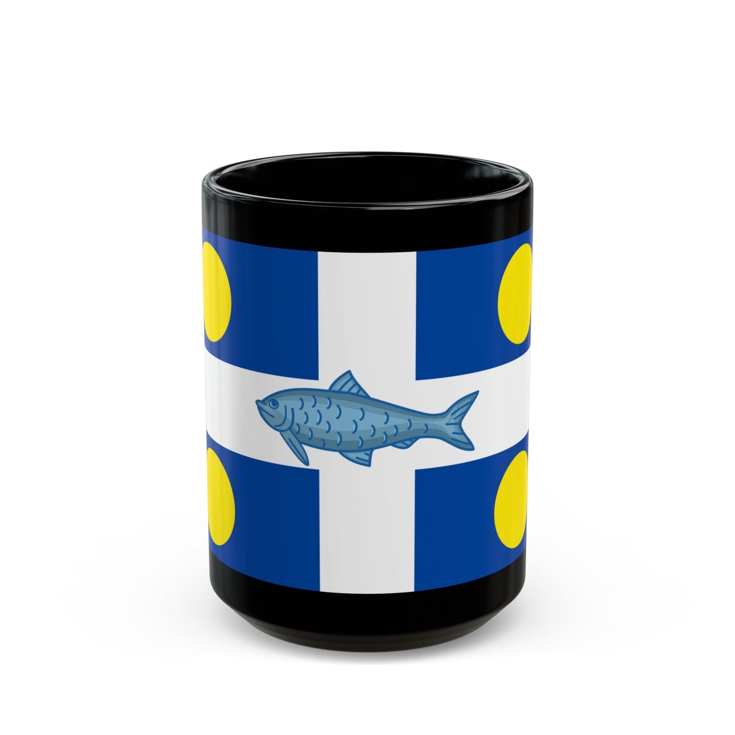 Flag of Fortune Newfoundland and Labrador Canada - Black Coffee Mug-15oz-The Sticker Space