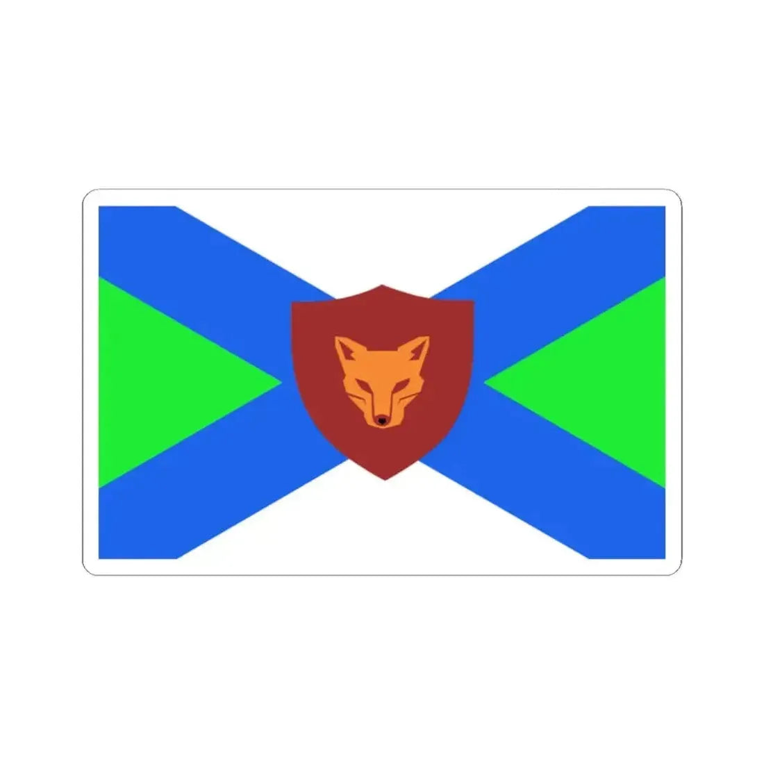 Flag of Fox River Grove Illinois (United States) STICKER Vinyl Kiss-Cut Decal 2 Inch White - The Sticker Space