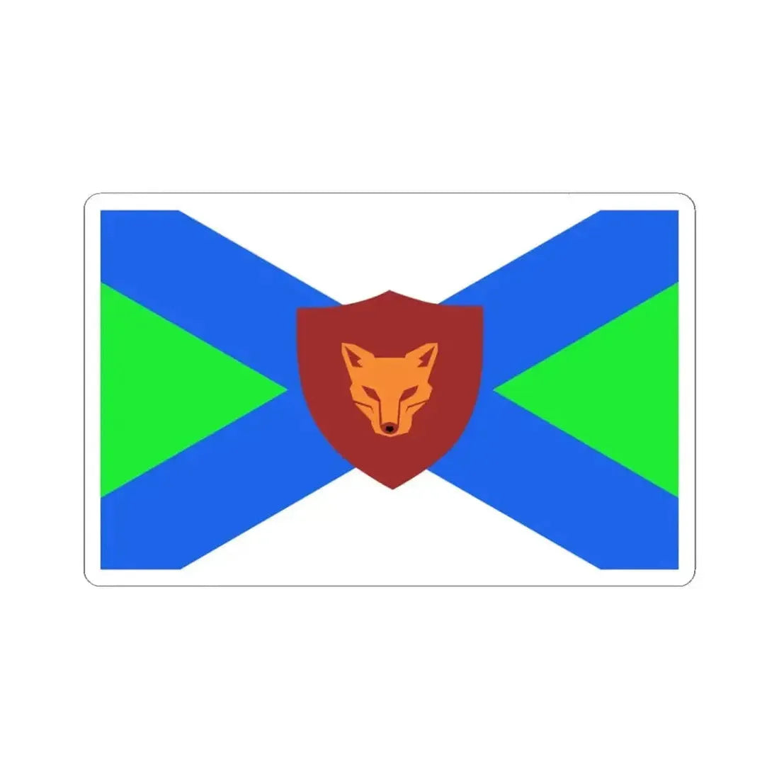 Flag of Fox River Grove Illinois (United States) STICKER Vinyl Kiss-Cut Decal 3 Inch White - The Sticker Space