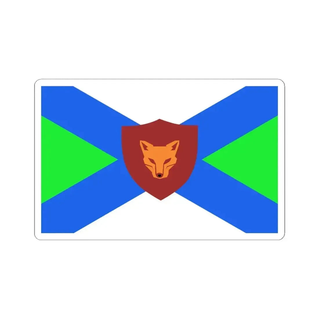 Flag of Fox River Grove Illinois (United States) STICKER Vinyl Kiss-Cut Decal 6 Inch White - The Sticker Space