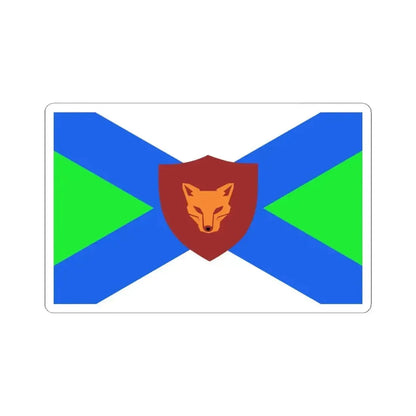 Flag of Fox River Grove Illinois (United States) STICKER Vinyl Kiss-Cut Decal 6 Inch White - The Sticker Space