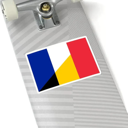 Flag of France and Belgium (Belgium) STICKER Vinyl Kiss-Cut Decal - The Sticker Space