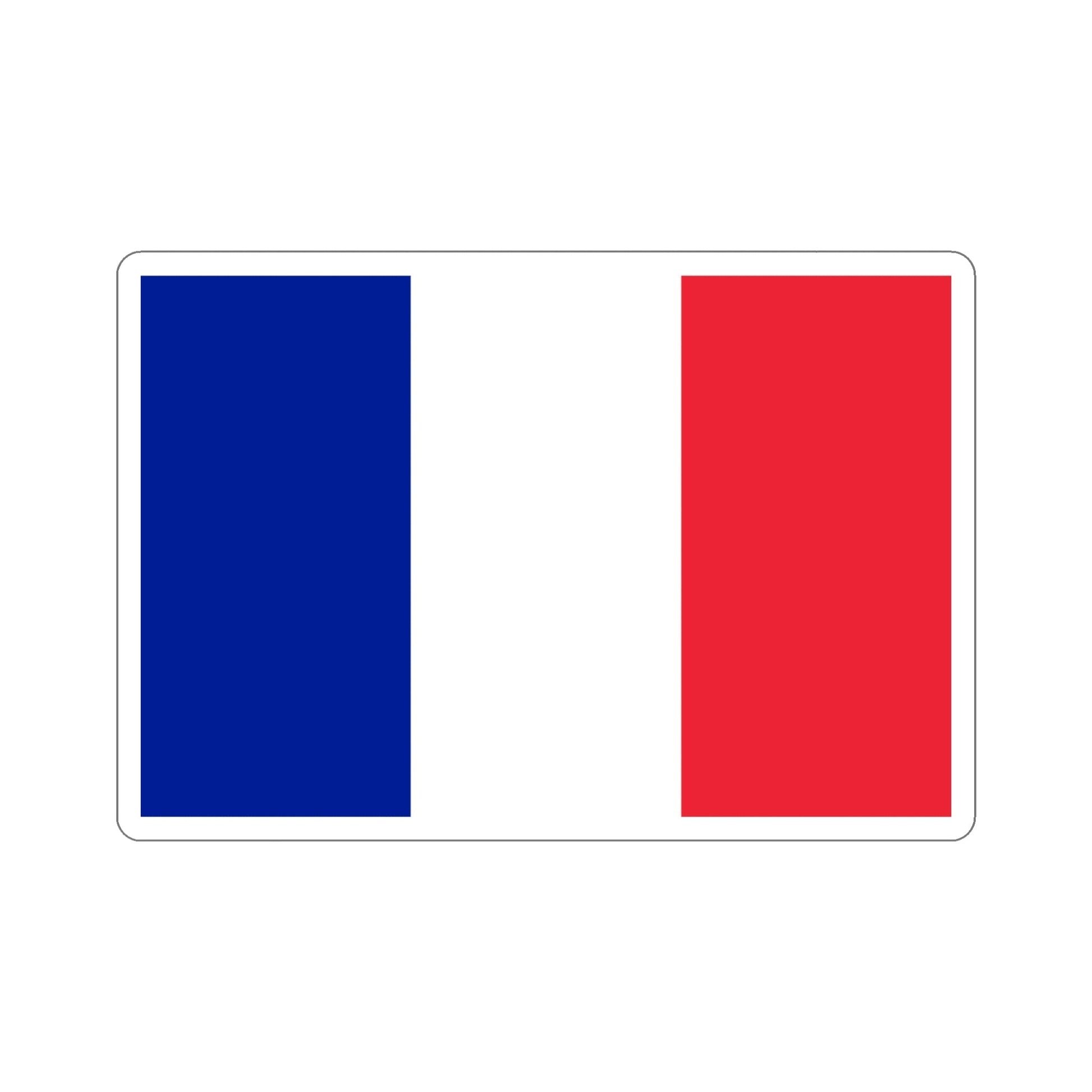 Flag of France STICKER Vinyl Die-Cut Decal-6 Inch-The Sticker Space