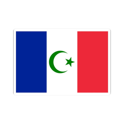 Flag of France with Islam symbol (France) STICKER Vinyl Kiss-Cut Decal 2 Inch White - The Sticker Space