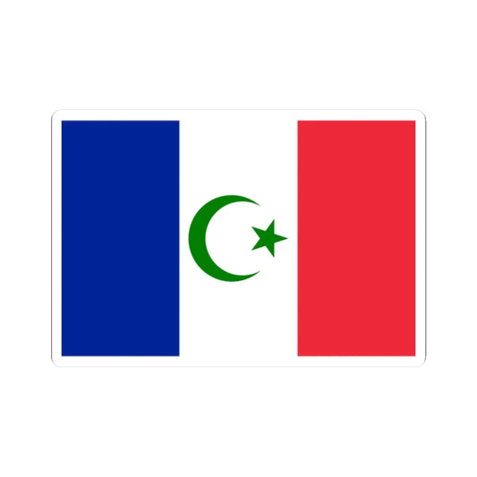 Flag of France with Islam symbol (France) STICKER Vinyl Kiss-Cut Decal 2 Inch White - The Sticker Space