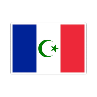 Flag of France with Islam symbol (France) STICKER Vinyl Kiss-Cut Decal 3 Inch White - The Sticker Space