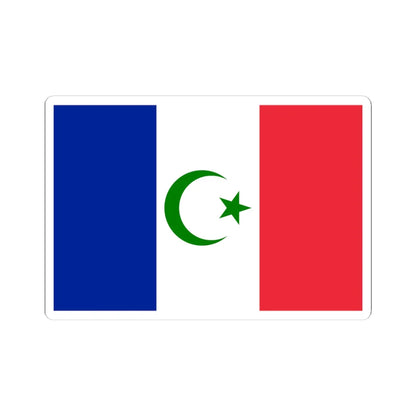 Flag of France with Islam symbol (France) STICKER Vinyl Kiss-Cut Decal 4 Inch White - The Sticker Space