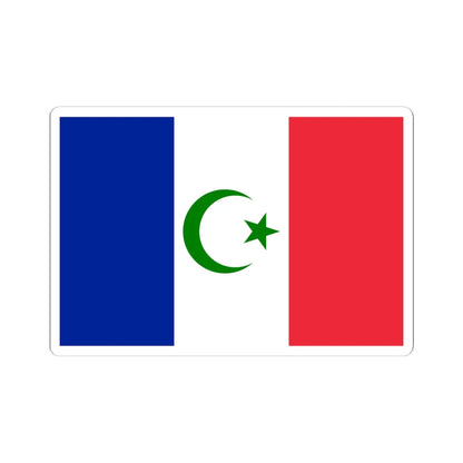 Flag of France with Islam symbol (France) STICKER Vinyl Kiss-Cut Decal 6 Inch White - The Sticker Space