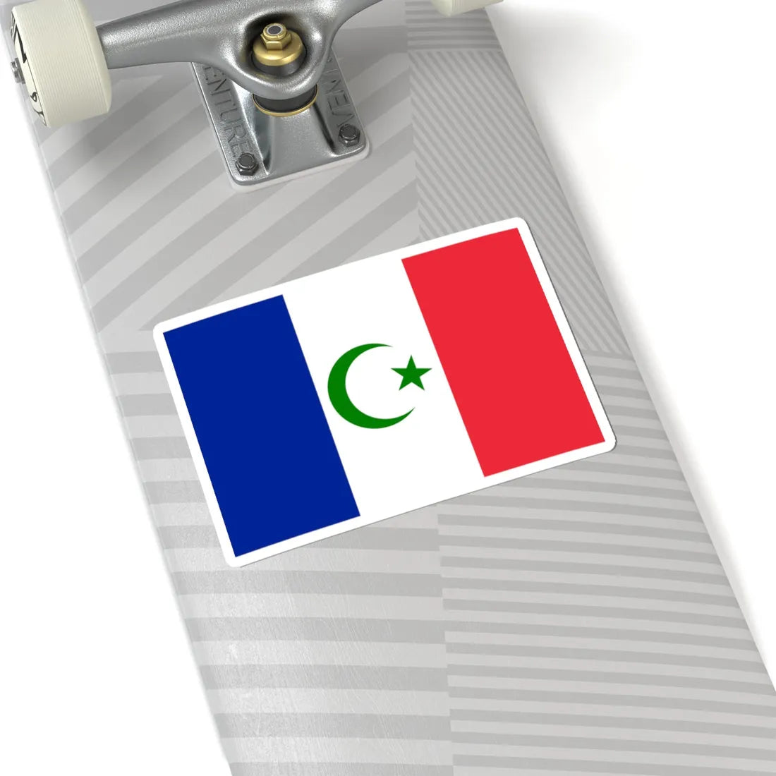 Flag of France with Islam symbol (France) STICKER Vinyl Kiss-Cut Decal - The Sticker Space