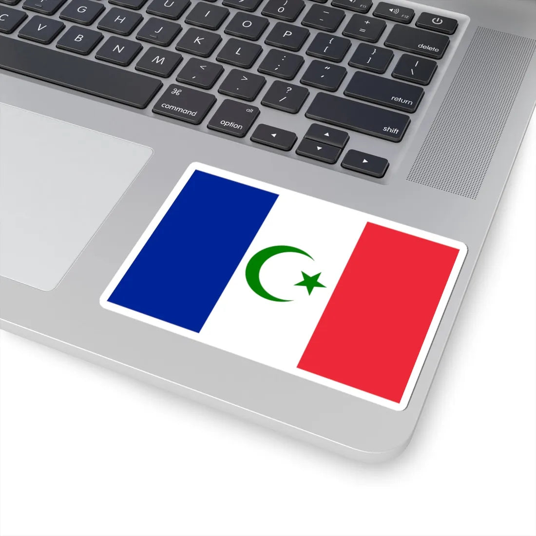 Flag of France with Islam symbol (France) STICKER Vinyl Kiss-Cut Decal - The Sticker Space