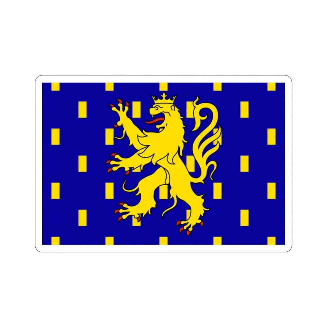 Flag of Franche Comté France STICKER Vinyl Die-Cut Decal 2 Inch - The Sticker Space