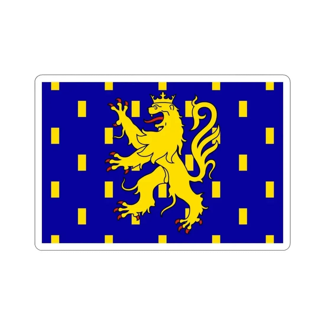 Flag of Franche Comté France STICKER Vinyl Die-Cut Decal 3 Inch - The Sticker Space