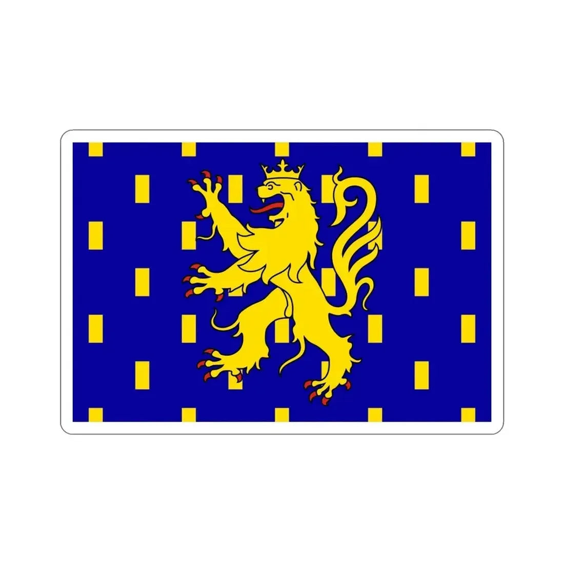 Flag of Franche Comté France STICKER Vinyl Die-Cut Decal 5 Inch - The Sticker Space