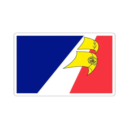 Flag of Franco-Terreneuviens (Canada) STICKER Vinyl Kiss-Cut Decal 3 Inch White - The Sticker Space