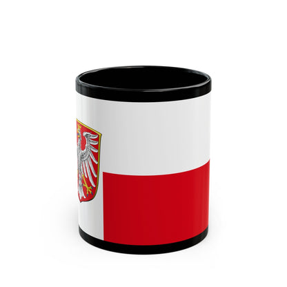 Flag of Frankfurt am Main Germany - Black Coffee Mug-11oz-The Sticker Space