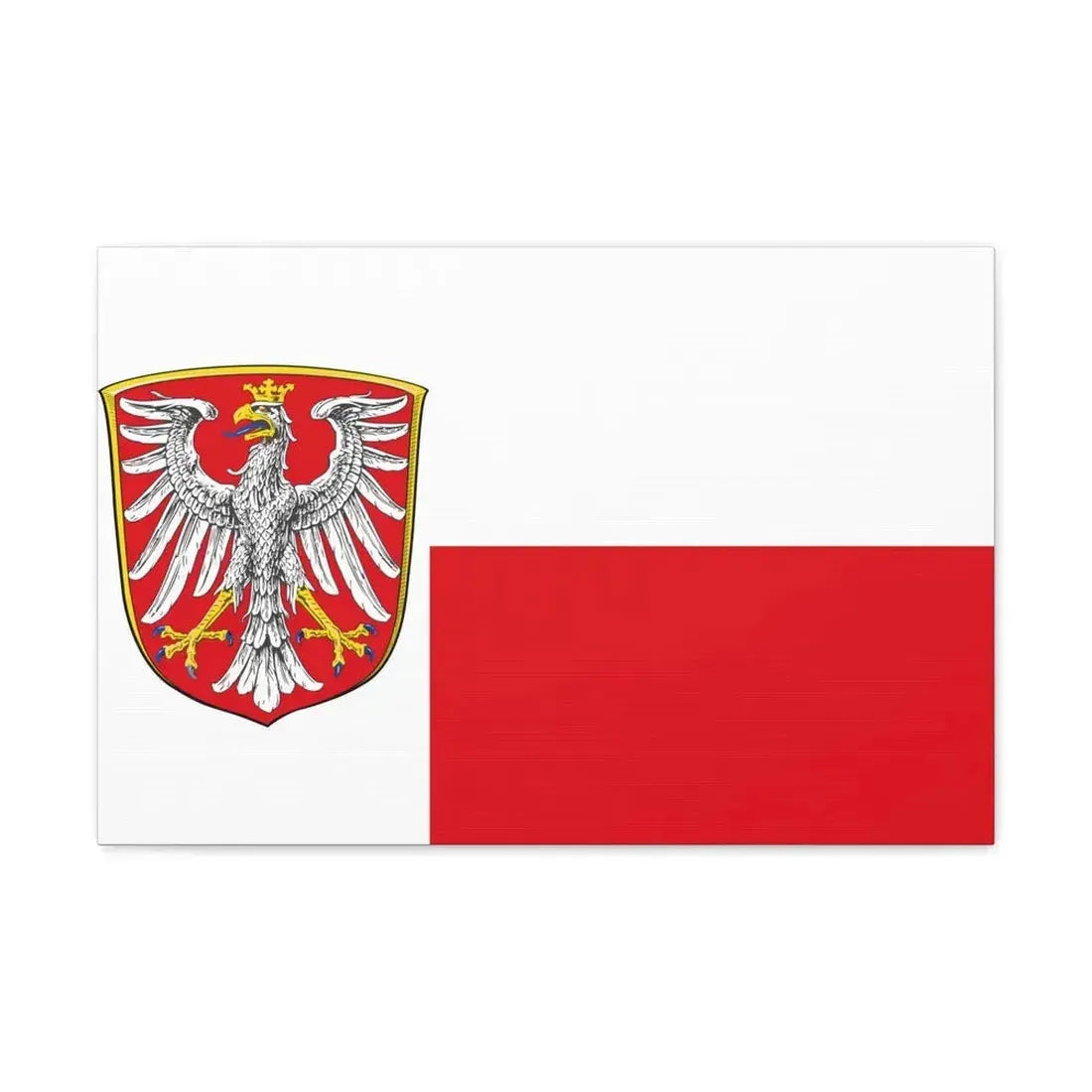 Flag of Frankfurt am Main Germany - Canvas Wall Art 24″ x 16″ 1.25" - The Sticker Space